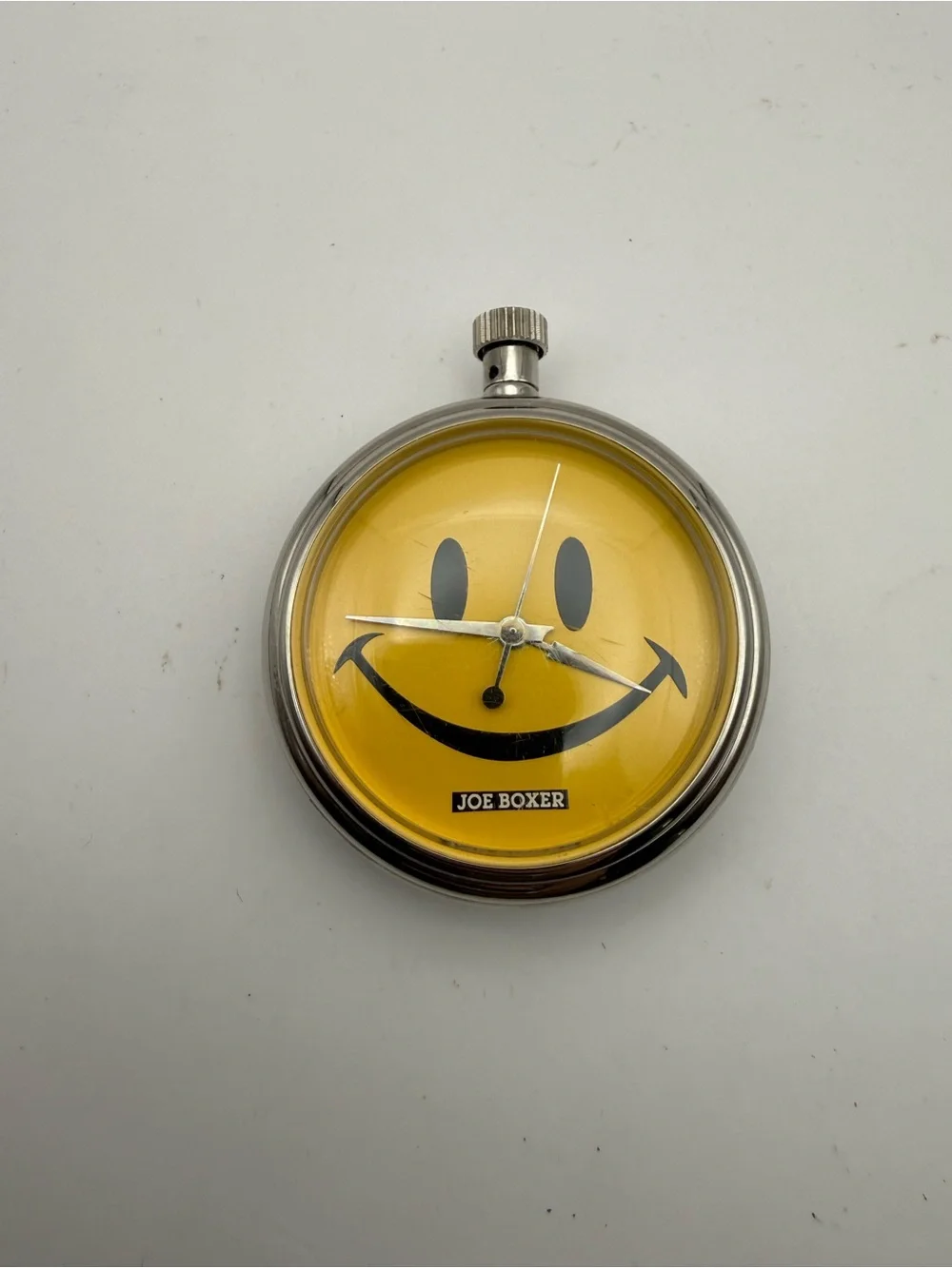 Vintage 1995 Joe Boxer Timex Smiley Face Quartz Pocket Watch (NO CLIP) 90s Y2K